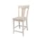 International Concepts 36 in. Round Top Counter Height Dining Table with 4 Stools, Unfinished K-36RT-23B-S6682-4 - alternate 3